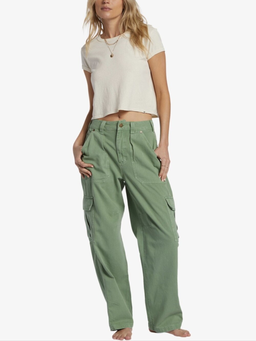 Billabong Olive Green Cargo Pants – Utility Style